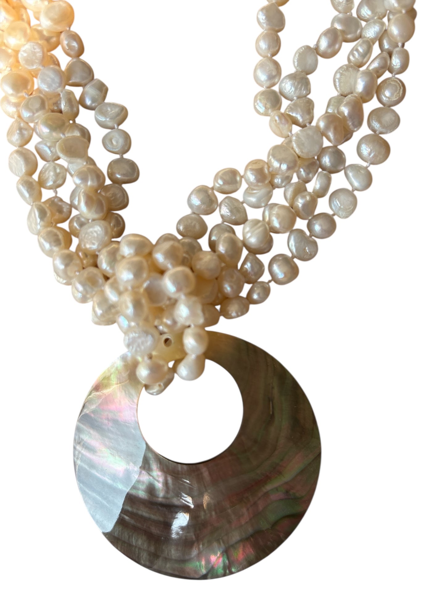 Parelketting wit