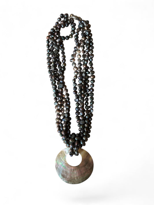 Parelketting antraciet