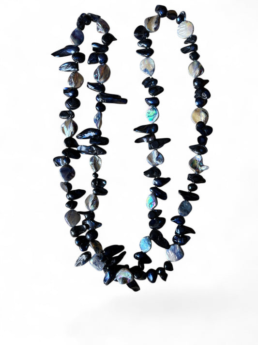 Halsketting blauw kleurig